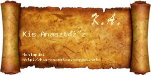 Kis Anasztáz névjegykártya